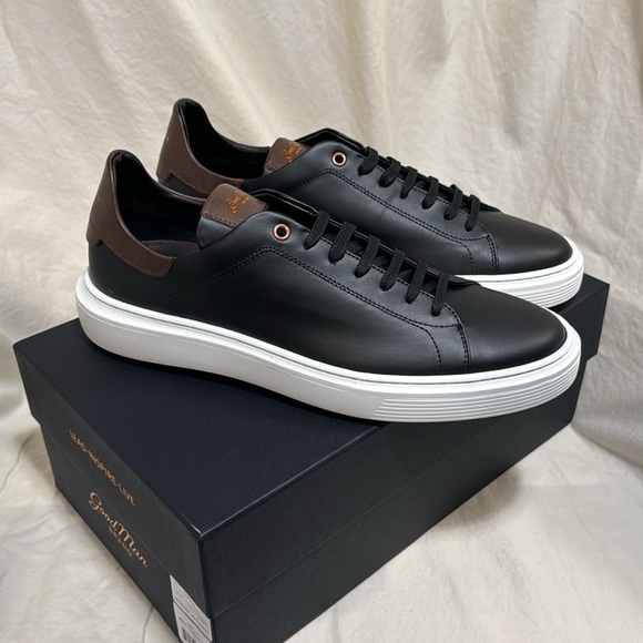 NEW Good Man Brand Legend London Black Dark Vachetta Leather Sneakers - Picture 9 of 9
